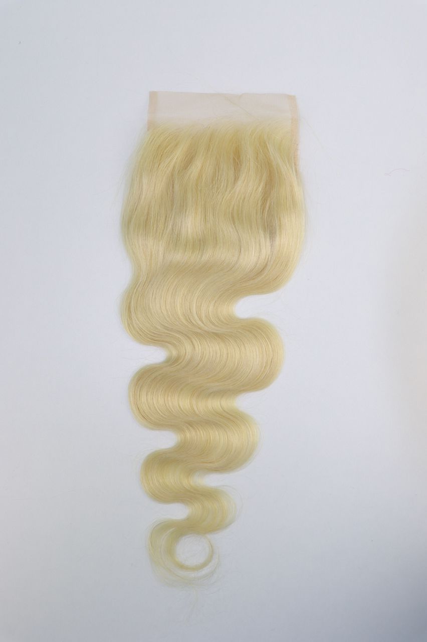 613 Platinum Blonde 4x4 Closure