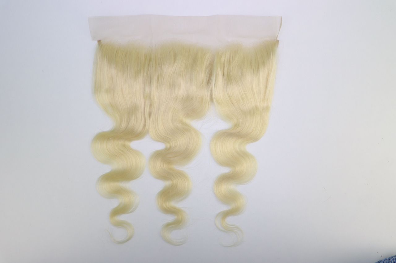 613 Platinum Blonde 13x4 Transparent Frontal