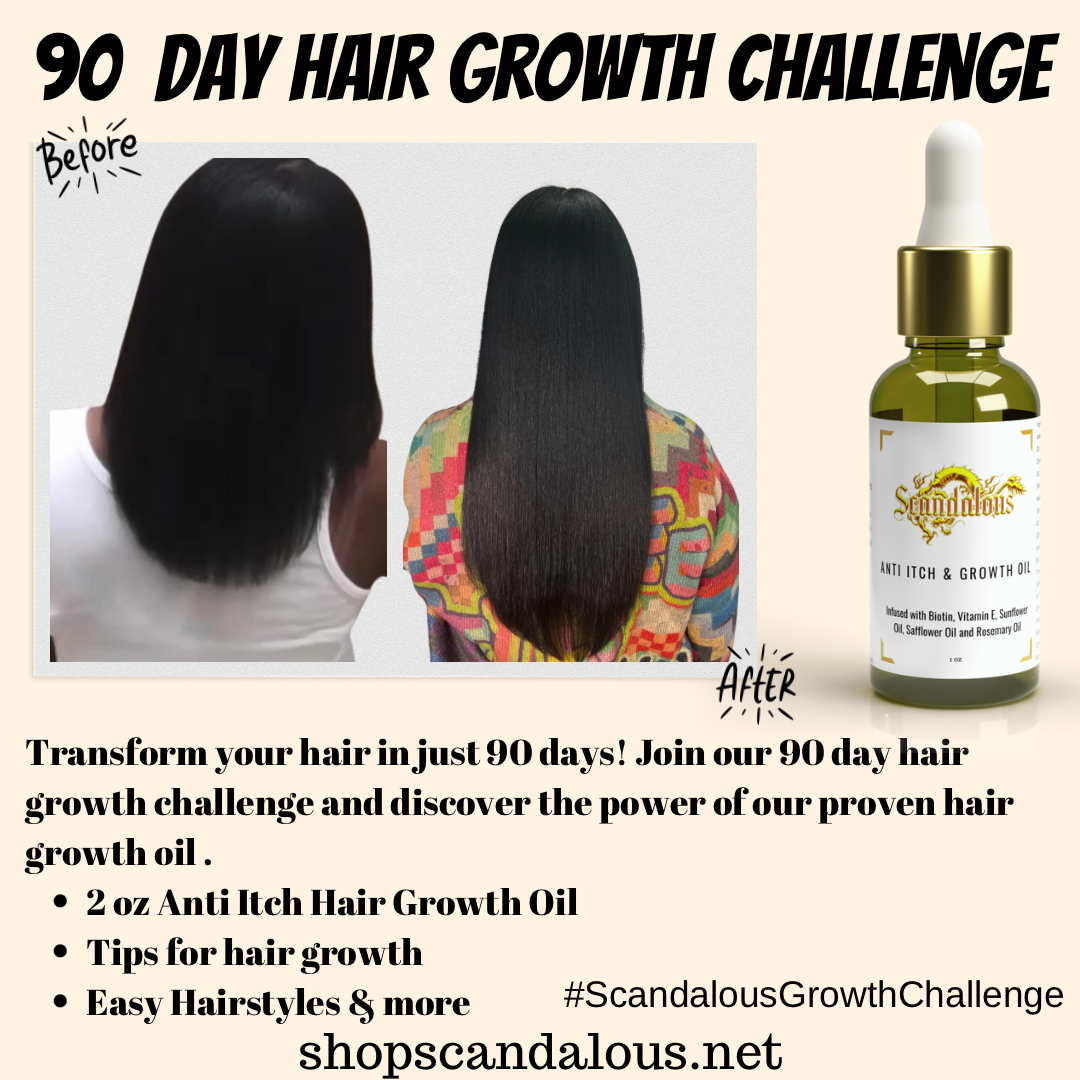 90 Day Hair Growth Challenge Tips
